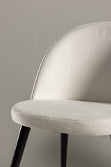 Velvet Esszimmerstuhl - créme/Polyester - Kord - Essstühle - ALVAHOME