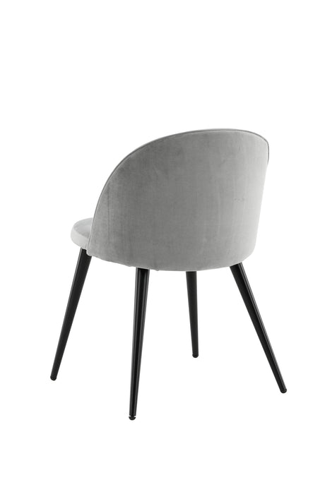 Velvet Esszimmerstuhl - grau/Polyester - Samt - Essstühle - ALVAHOME
