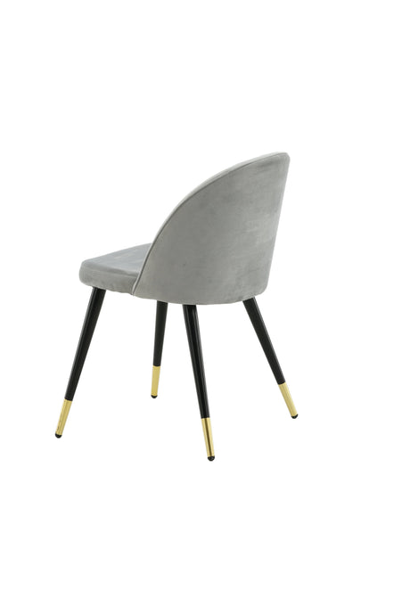 Velvet Esszimmerstuhl - grau/Polyester - Samt - Essstühle - ALVAHOME