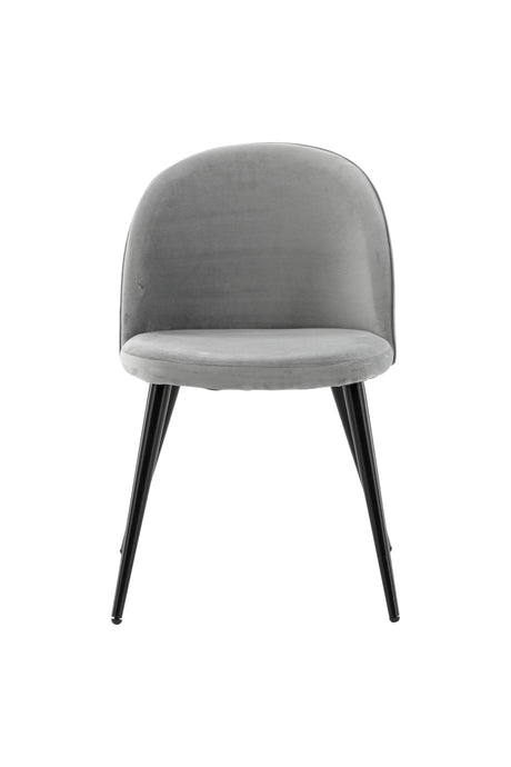 Velvet Esszimmerstuhl - grau/Polyester - Samt - Essstühle - ALVAHOME