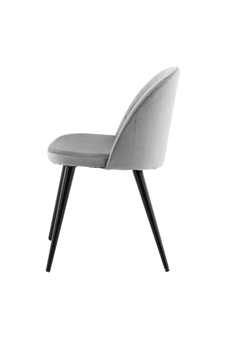 Velvet Esszimmerstuhl - grau/Polyester - Samt - Essstühle - ALVAHOME