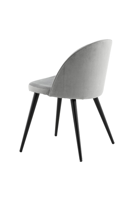 Velvet Esszimmerstuhl - grau/Polyester - Samt - Essstühle - ALVAHOME