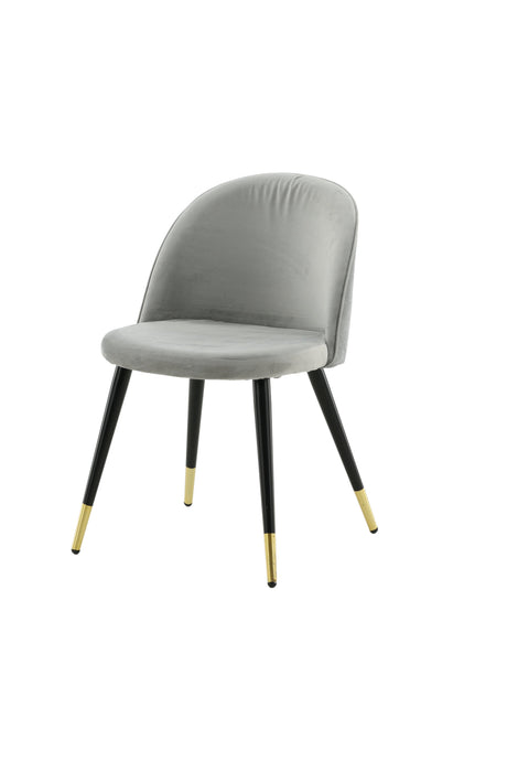 Velvet Esszimmerstuhl - grau/Polyester - Samt - Essstühle - ALVAHOME