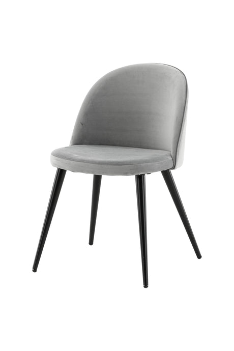 Velvet Esszimmerstuhl - grau/Polyester - Samt - Essstühle - ALVAHOME
