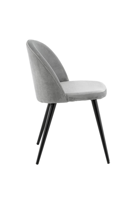 Velvet Esszimmerstuhl - grau/Polyester - Samt - Essstühle - ALVAHOME