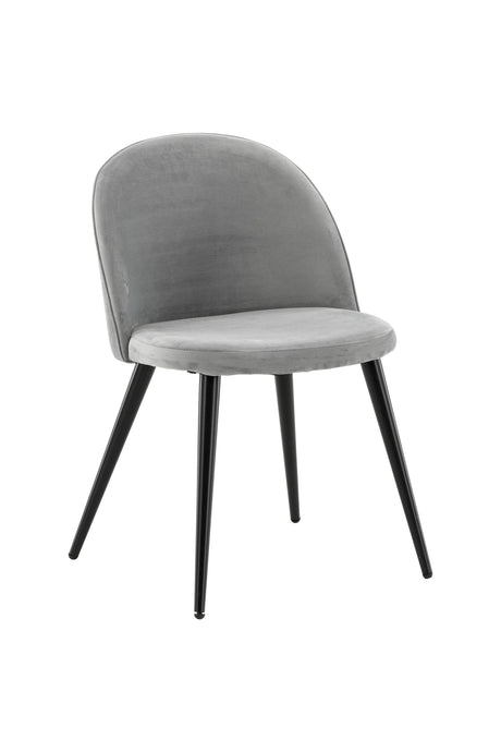 Velvet Esszimmerstuhl - grau/Polyester - Samt - Essstühle - ALVAHOME