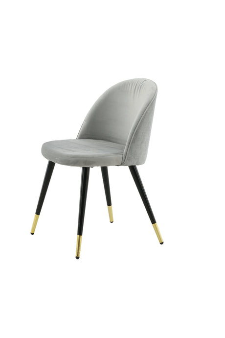 Velvet Esszimmerstuhl - grau/Polyester - Samt - Essstühle - ALVAHOME
