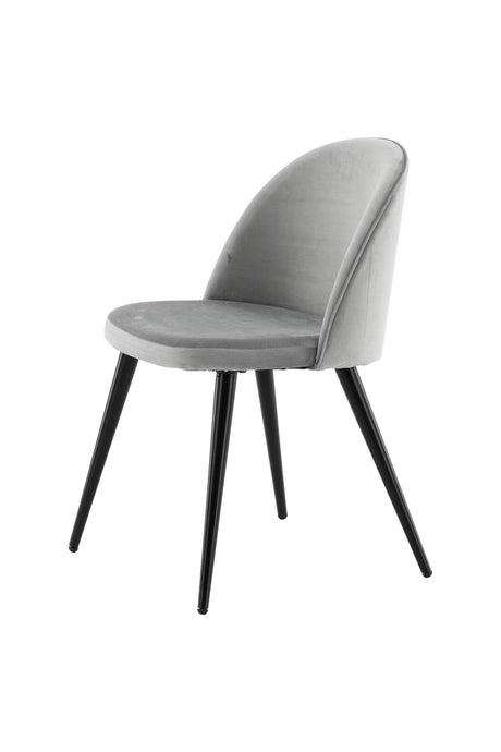 Velvet Esszimmerstuhl - grau/Polyester - Samt - Essstühle - ALVAHOME