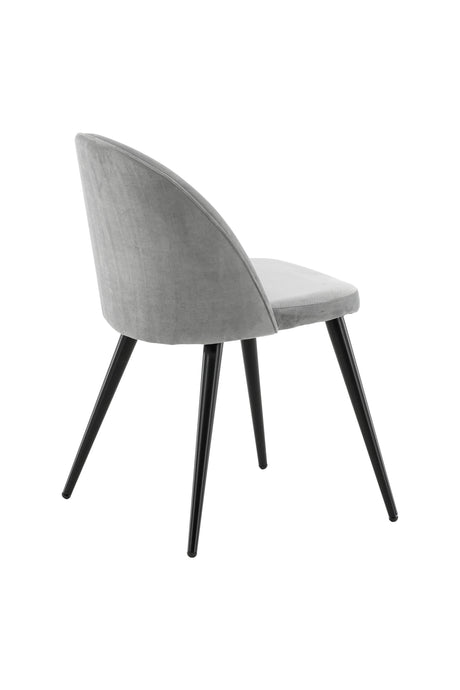 Velvet Esszimmerstuhl - grau/Polyester - Samt - Essstühle - ALVAHOME