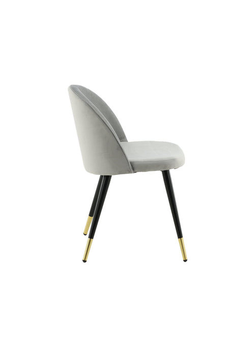 Velvet Esszimmerstuhl - grau/Polyester - Samt - Essstühle - ALVAHOME