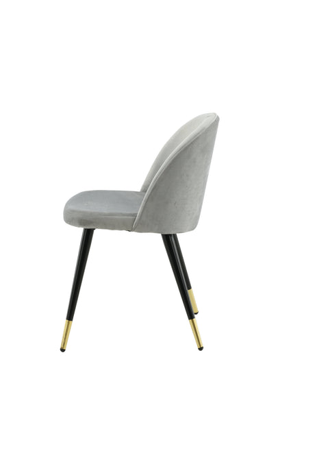 Velvet Esszimmerstuhl - grau/Polyester - Samt - Essstühle - ALVAHOME