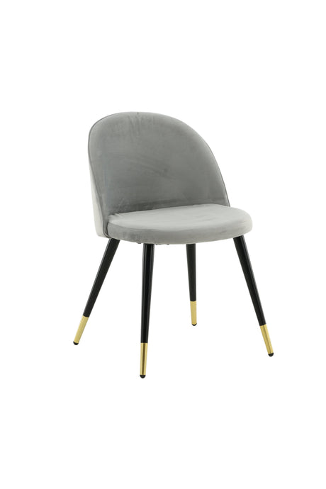 Velvet Esszimmerstuhl - grau/Polyester - Samt - Essstühle - ALVAHOME