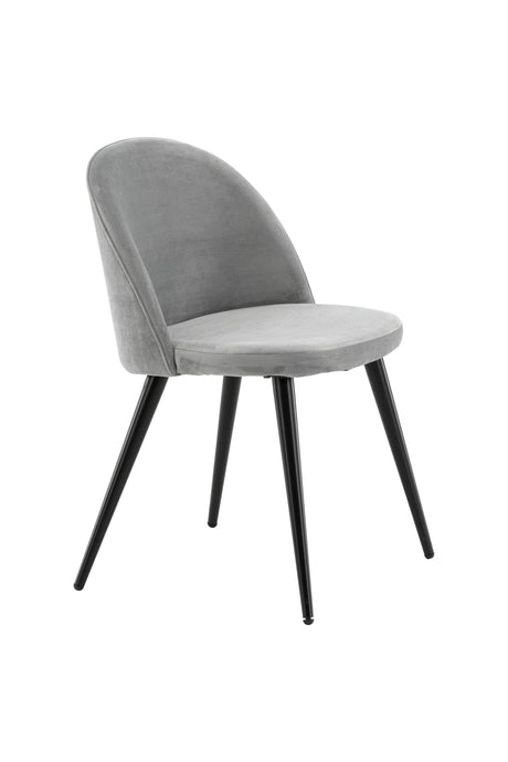 Velvet Esszimmerstuhl - grau/Polyester - Samt - Essstühle - ALVAHOME