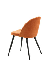 Velvet Esszimmerstuhl - rostiges orange/Polyester - Samt - Essstühle - ALVAHOME