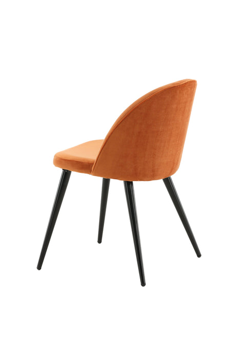 Velvet Esszimmerstuhl - rostiges orange/Polyester - Samt - Essstühle - ALVAHOME