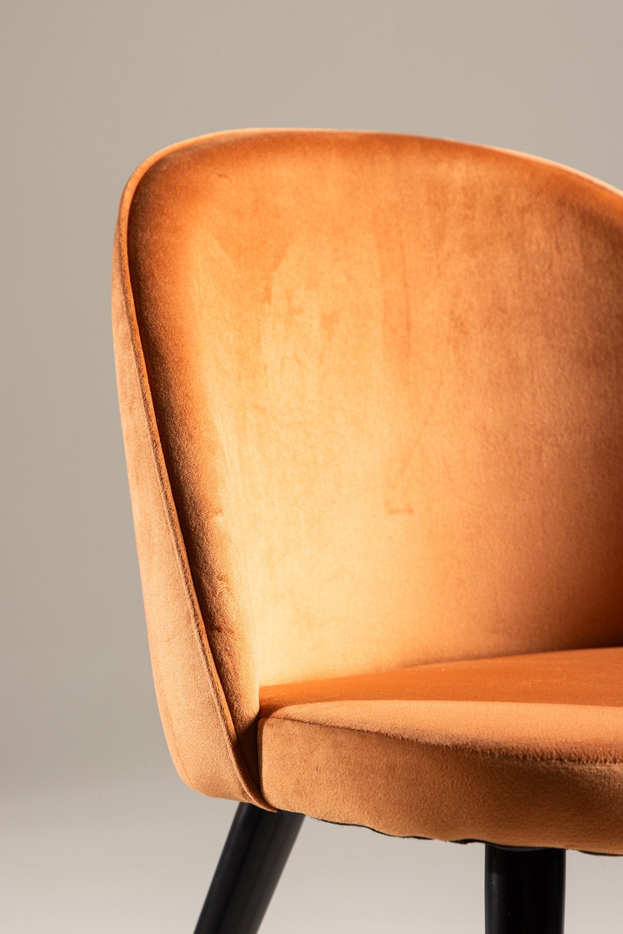 Velvet Esszimmerstuhl - rostiges orange/Polyester - Samt - Essstühle - ALVAHOME