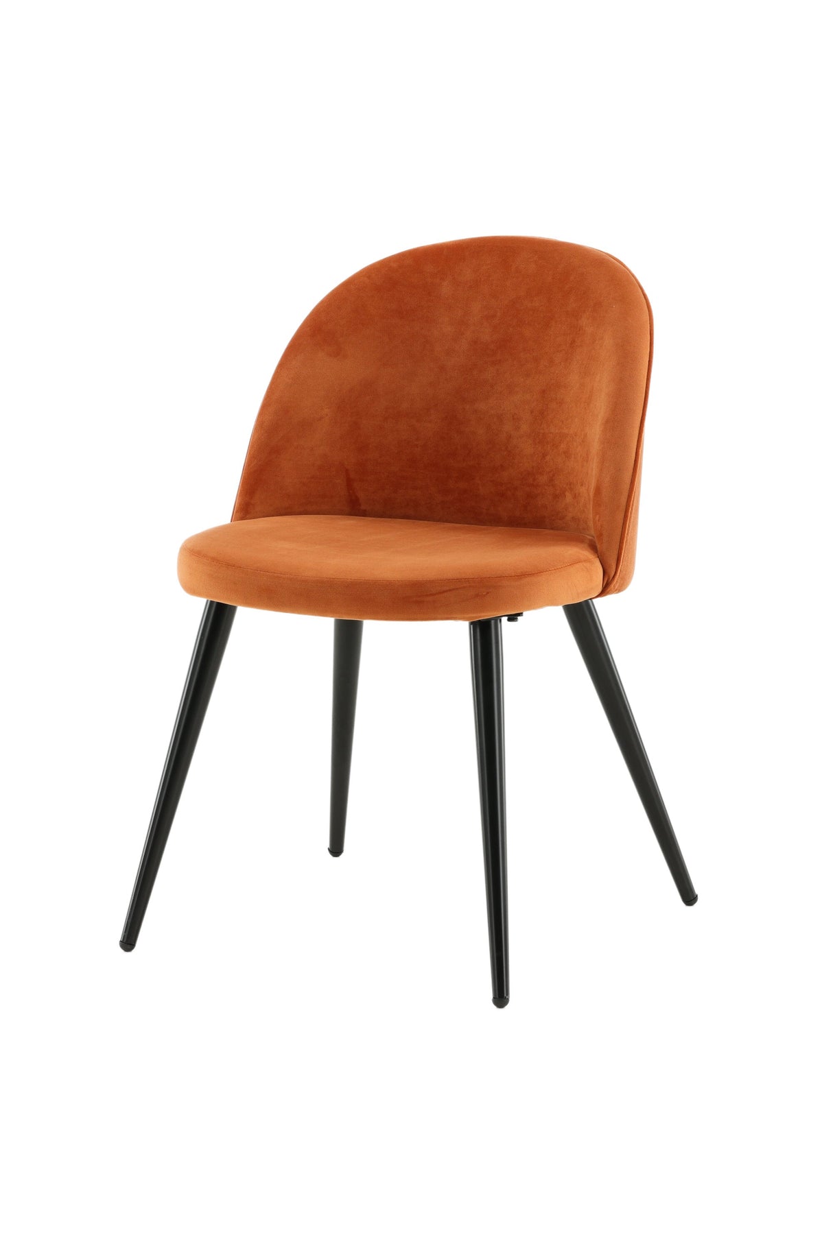 Velvet Esszimmerstuhl - rostiges orange/Polyester - Samt - Essstühle - ALVAHOME