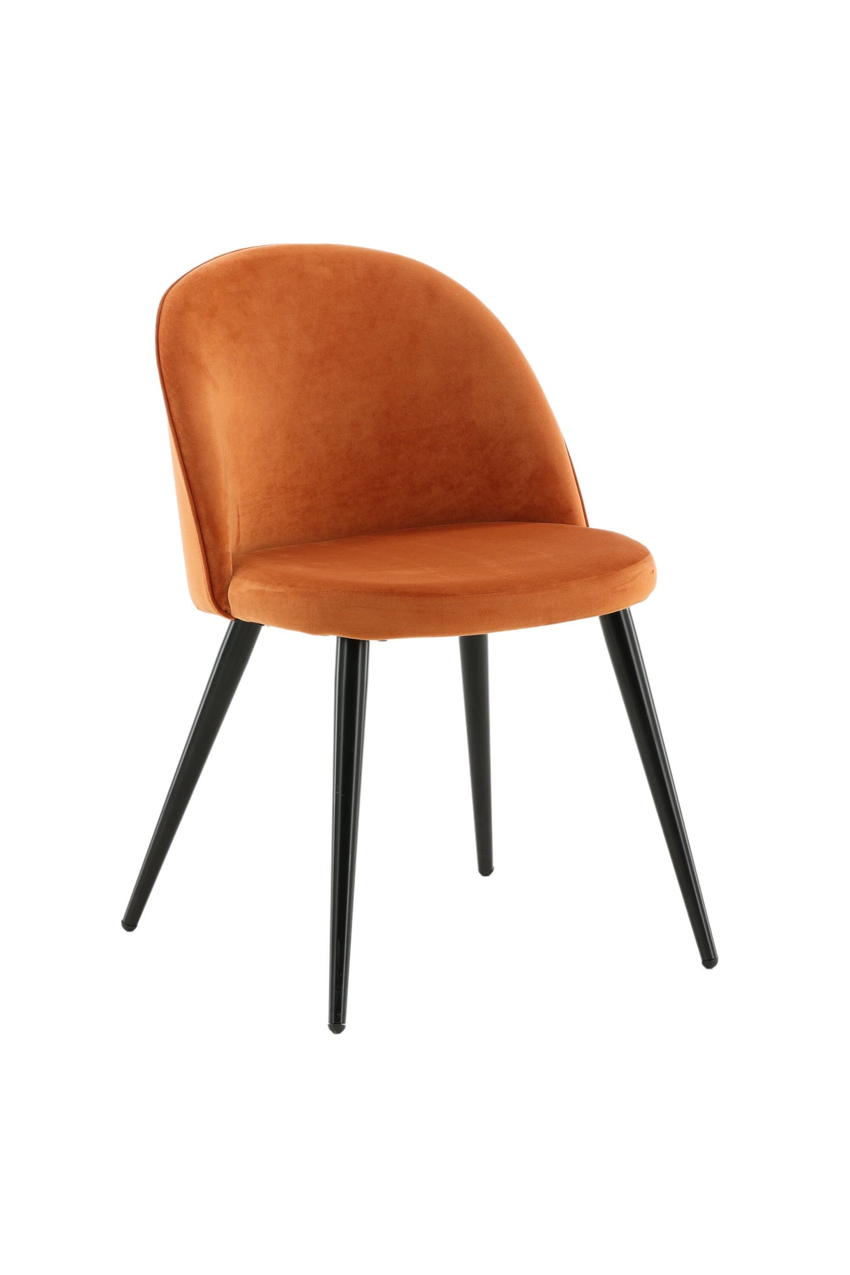 Velvet Esszimmerstuhl - rostiges orange/Polyester - Samt - Essstühle - ALVAHOME