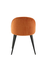 Velvet Esszimmerstuhl - rostiges orange/Polyester - Samt - Essstühle - ALVAHOME