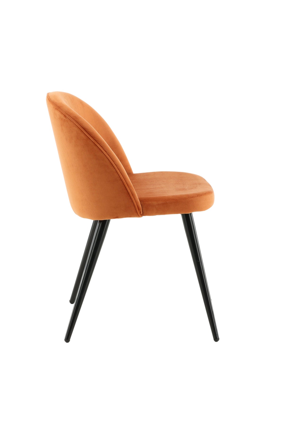 Velvet Esszimmerstuhl - rostiges orange/Polyester - Samt - Essstühle - ALVAHOME