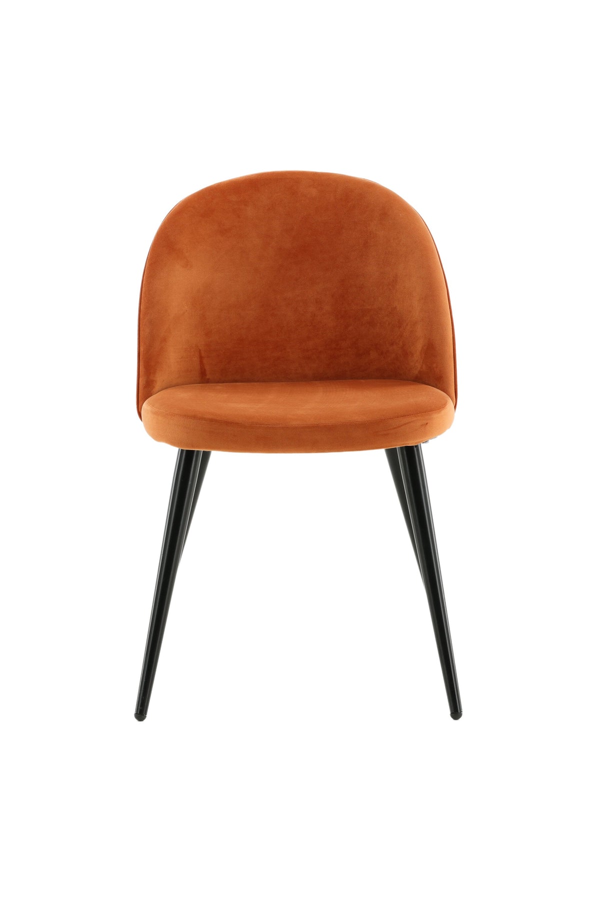 Velvet Esszimmerstuhl - rostiges orange/Polyester - Samt - Essstühle - ALVAHOME