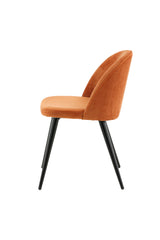 Velvet Esszimmerstuhl - rostiges orange/Polyester - Samt - Essstühle - ALVAHOME