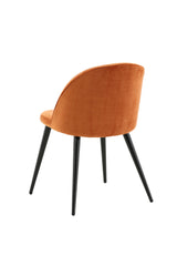 Velvet Esszimmerstuhl - rostiges orange/Polyester - Samt - Essstühle - ALVAHOME