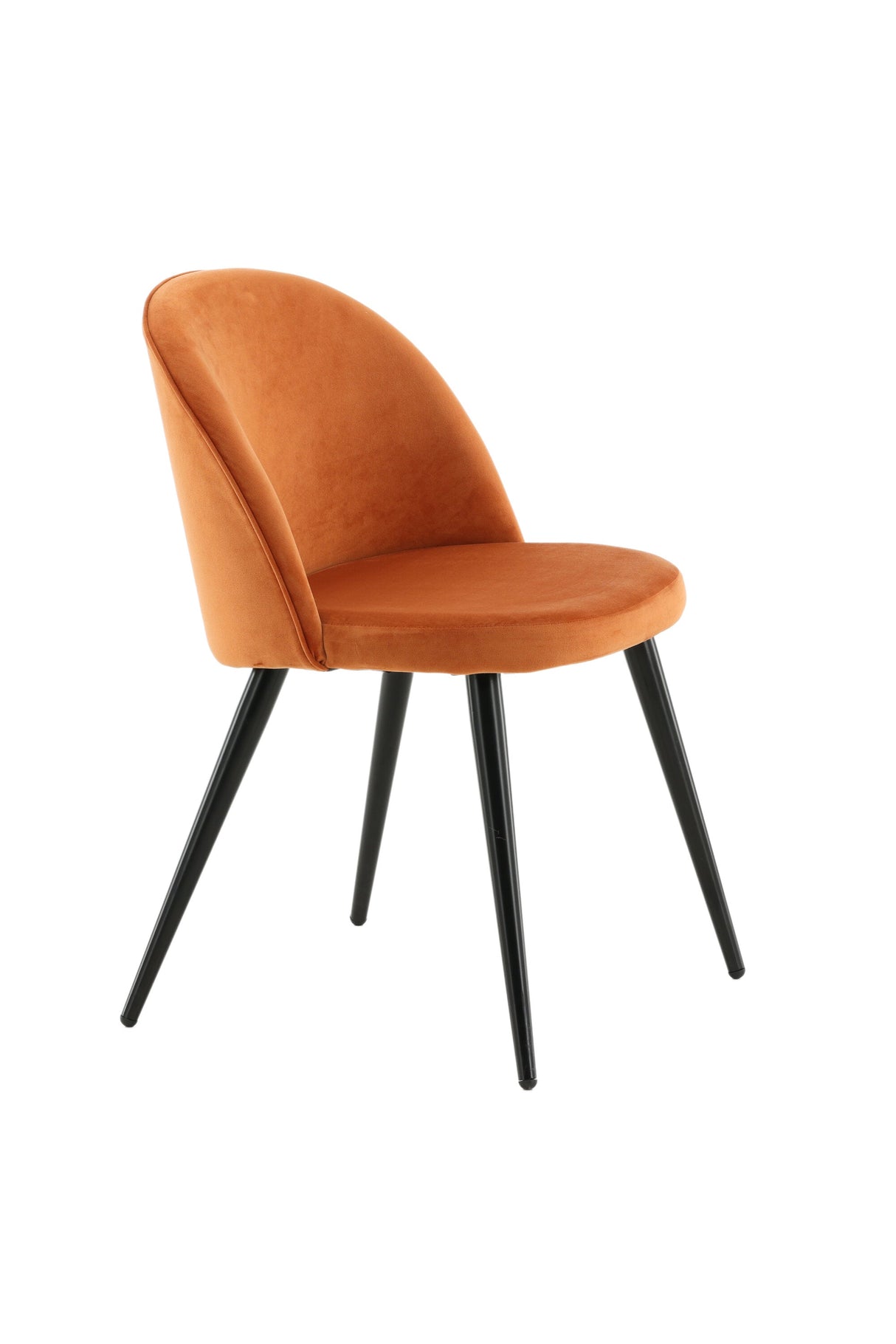 Velvet Esszimmerstuhl - rostiges orange/Polyester - Samt - Essstühle - ALVAHOME