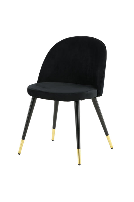 Velvet Esszimmerstuhl - schwarz/Polyester - Samt - Essstühle - ALVAHOME