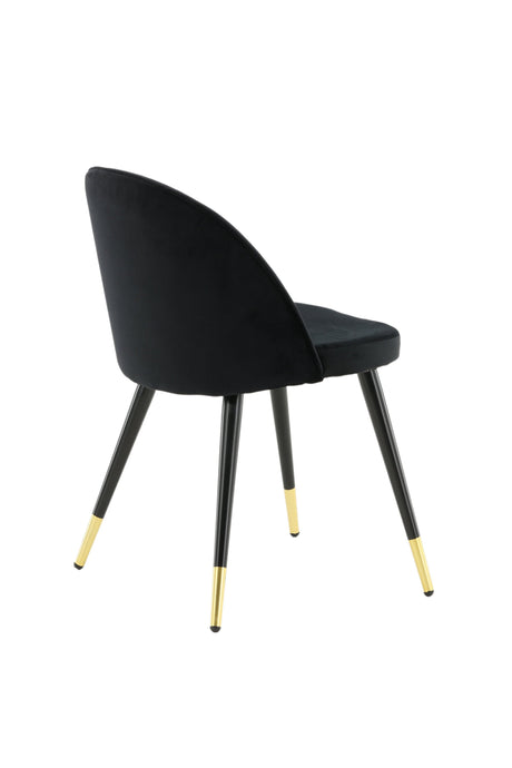 Velvet Esszimmerstuhl - schwarz/Polyester - Samt - Essstühle - ALVAHOME
