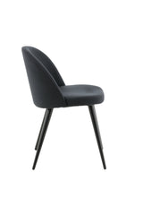 Velvet Esszimmerstuhl - schwarz/Polyester - Essstühle - ALVAHOME