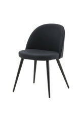 Velvet Esszimmerstuhl - schwarz/Polyester - Essstühle - ALVAHOME