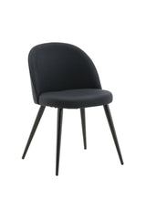 Velvet Esszimmerstuhl - schwarz/Polyester - Essstühle - ALVAHOME
