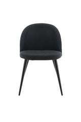 Velvet Esszimmerstuhl - schwarz/Polyester - Essstühle - ALVAHOME