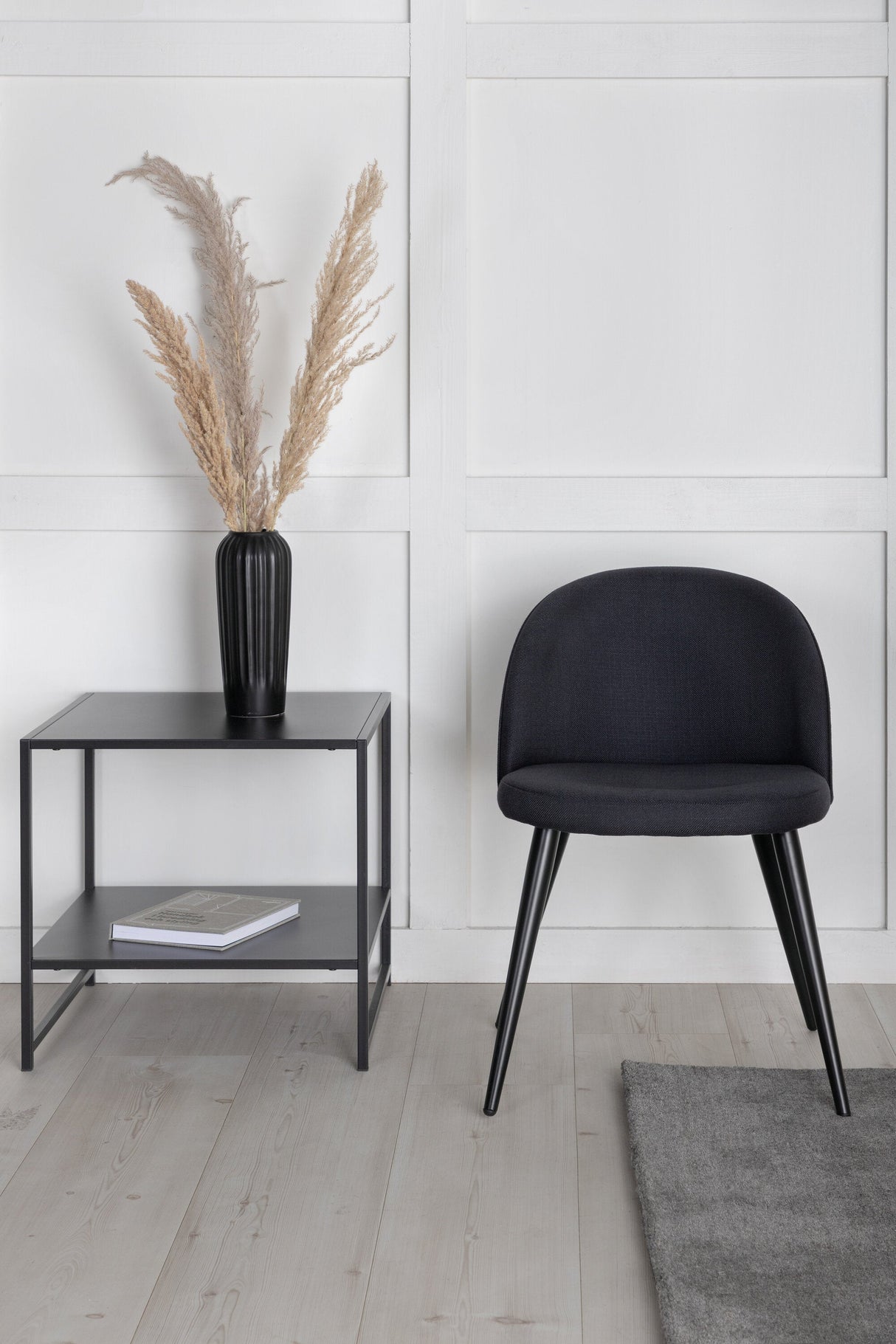 Velvet Esszimmerstuhl - schwarz/Polyester - Essstühle - ALVAHOME