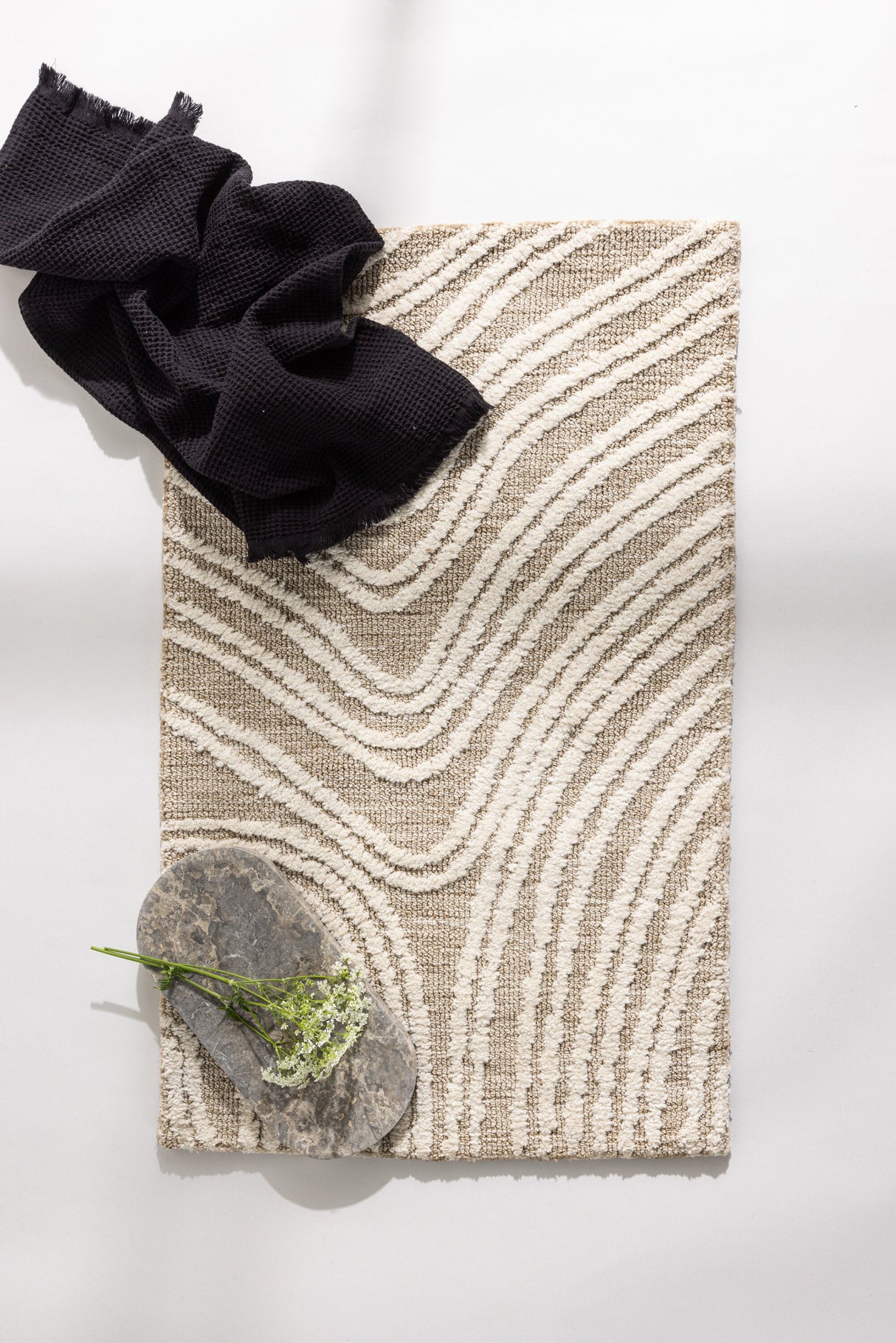 Vera Badezimmermatte - beige/Polyester - Badezimmermatten - ALVAHOME