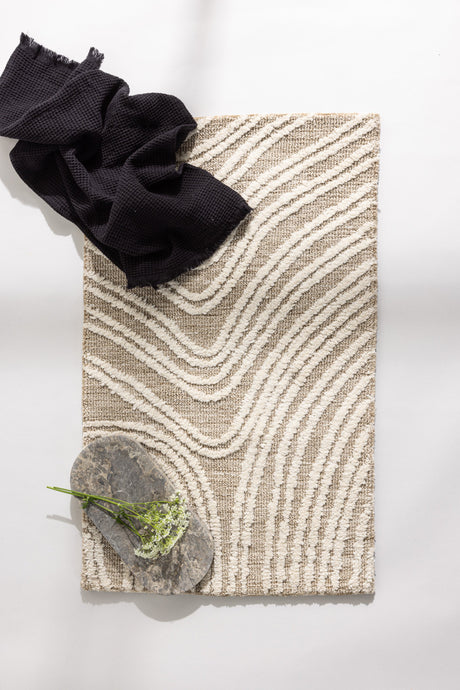 Vera Badezimmermatte - beige/Polyester - Badezimmermatten - ALVAHOME