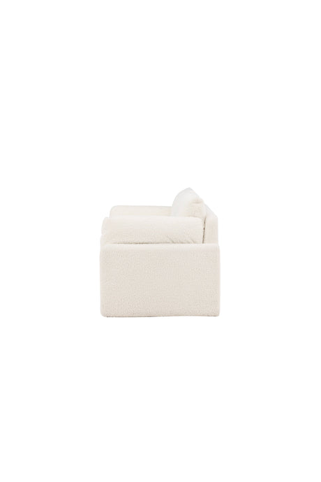 Vindel 2 - Sitzer Sofa - weiß/Polyester - Teddy - 2 - Sitzer Sofas - ALVAHOME