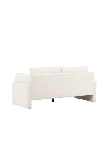 Vindel 2 - Sitzer Sofa - weiß/Polyester - Teddy - 2 - Sitzer Sofas - ALVAHOME
