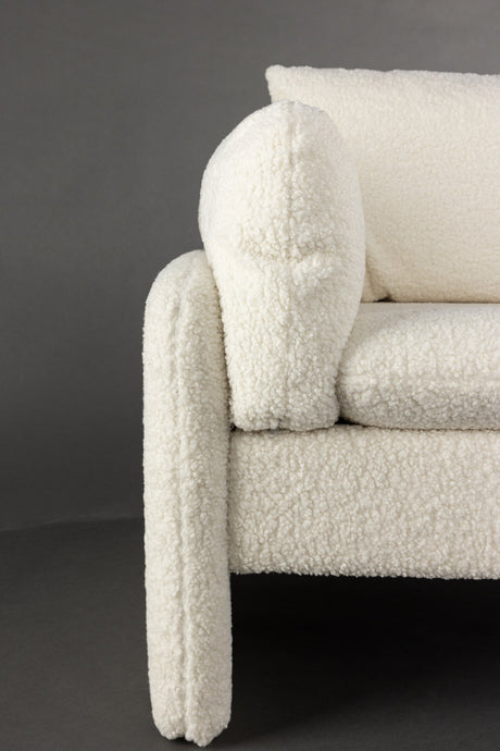 Vindel 2 - Sitzer Sofa - weiß/Polyester - Teddy - 2 - Sitzer Sofas - ALVAHOME