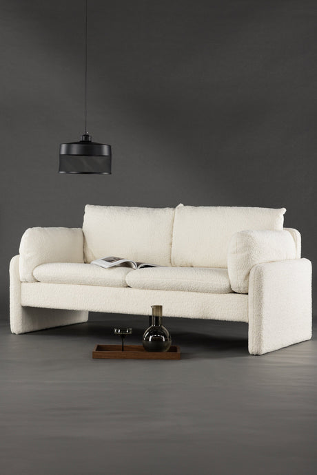Vindel 2 - Sitzer Sofa - weiß/Polyester - Teddy - 2 - Sitzer Sofas - ALVAHOME