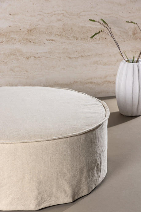 Vindö Ottoman - beige/Baumwolle - Ottomane / Poufs - ALVAHOME
