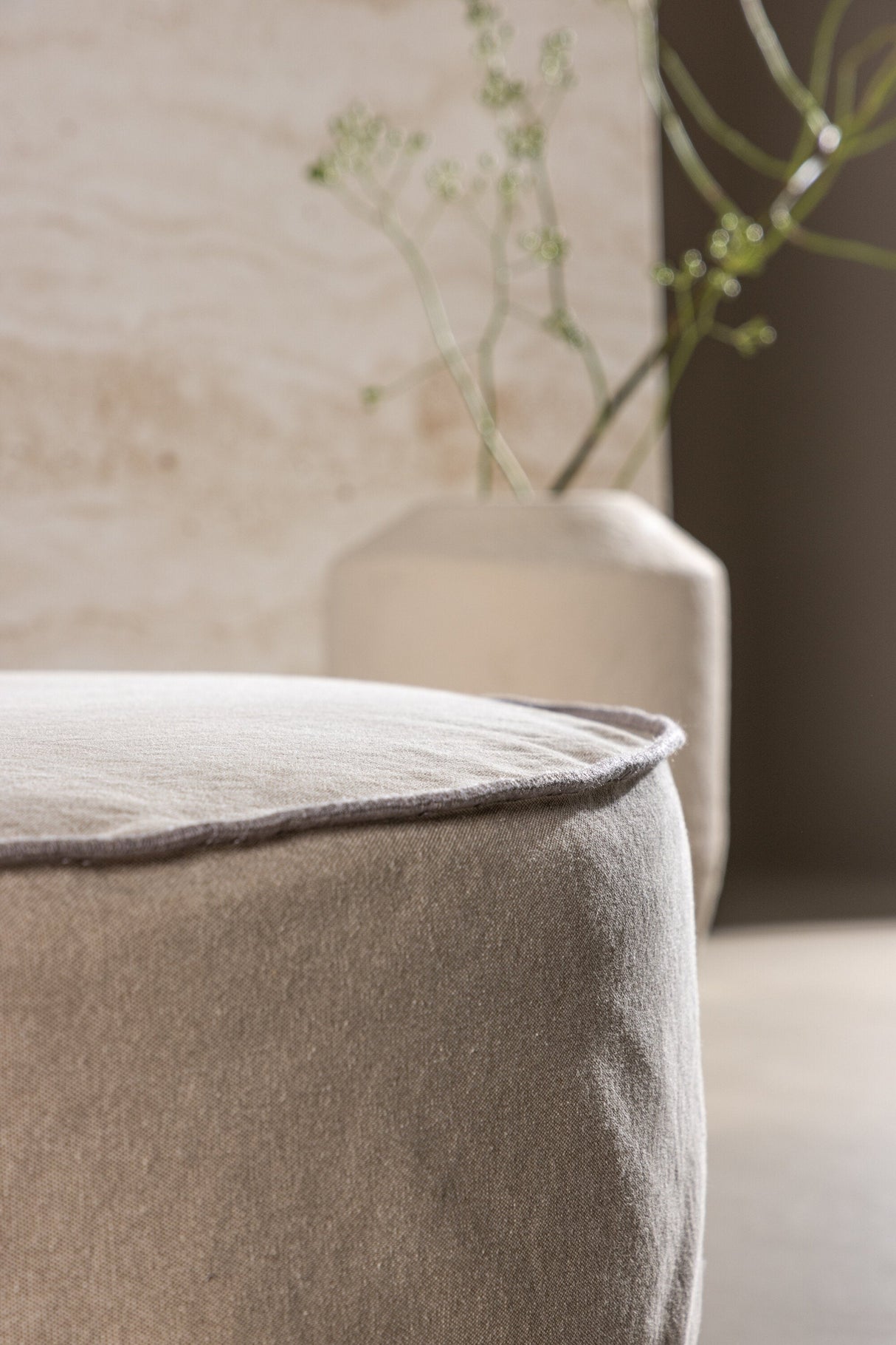 Vindö Ottoman - braun/Baumwolle - Ottomane / Poufs - ALVAHOME