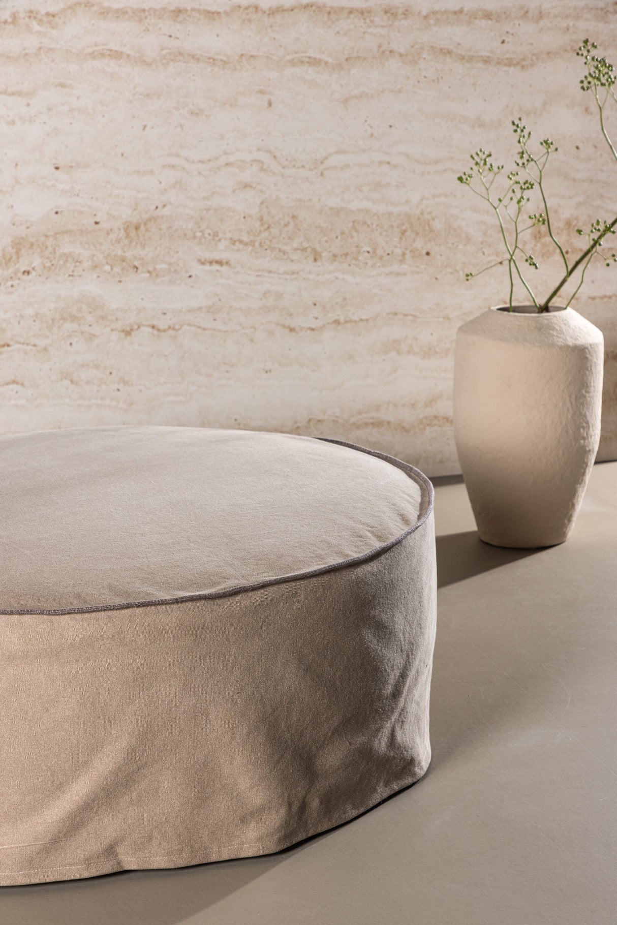 Vindö Ottoman - braun/Baumwolle - Ottomane / Poufs - ALVAHOME