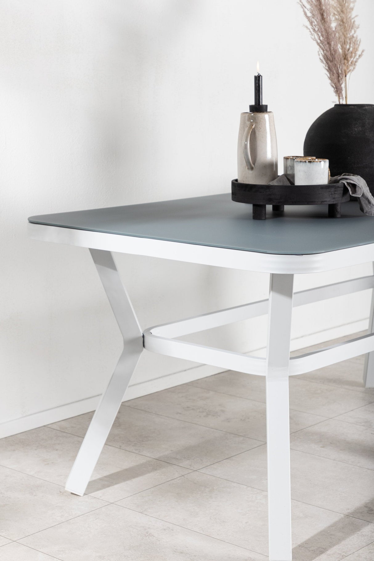 Virya Outdoor - Esstisch rechteckig - grau/Mattglas - Outdoor - Esstische (rechteckig) - ALVAHOME