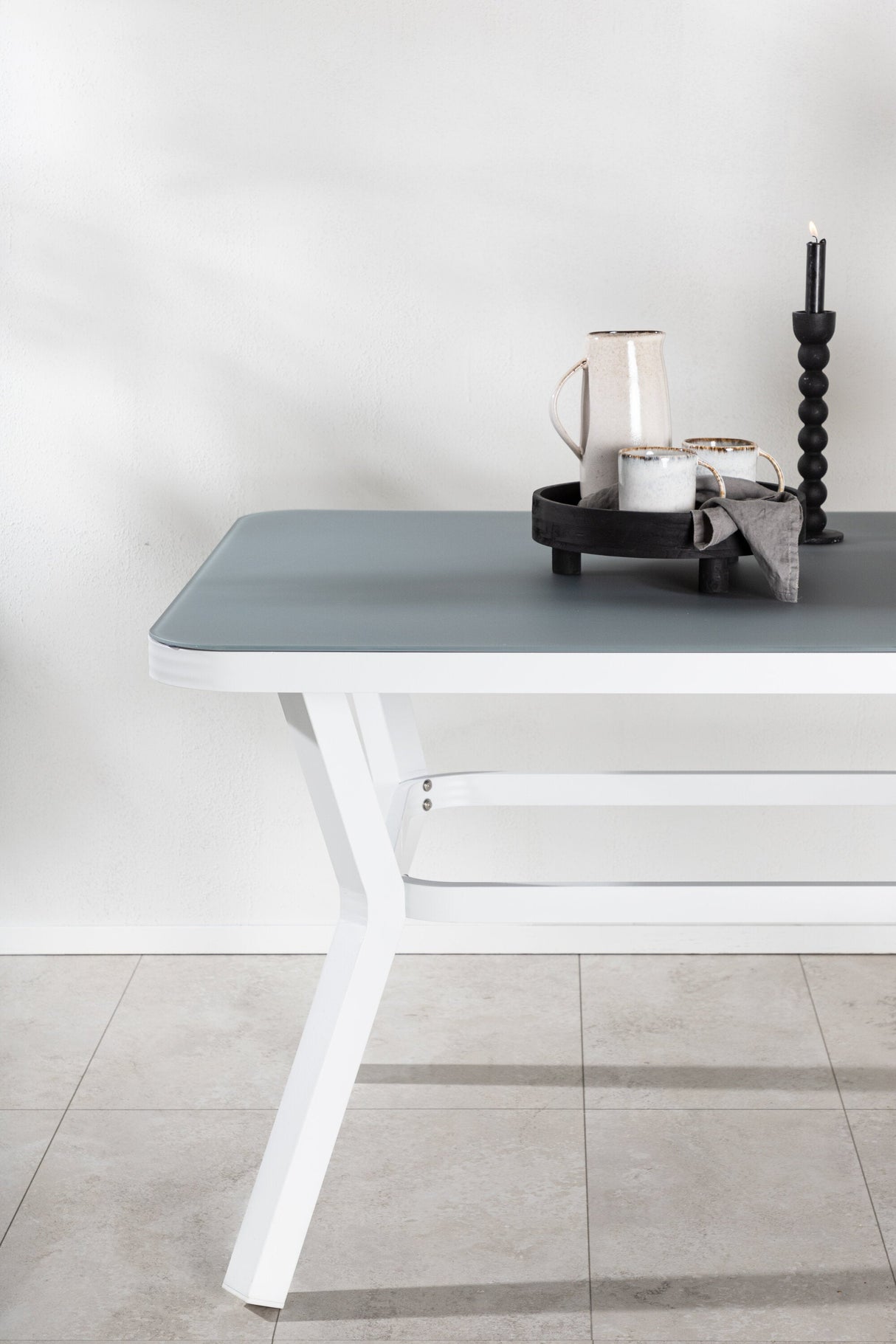 Virya Outdoor - Esstisch rechteckig - grau/Mattglas - Outdoor - Esstische (rechteckig) - ALVAHOME