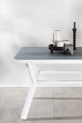 Virya Outdoor - Esstisch rechteckig - grau/Mattglas - Outdoor - Esstische (rechteckig) - ALVAHOME