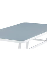 Virya Outdoor - Esstisch rechteckig - grau/Mattglas - Outdoor - Esstische (rechteckig) - ALVAHOME