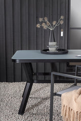 Virya Outdoor - Esstisch rechteckig - schwarz/Mattglas - Outdoor - Esstische (rechteckig) - ALVAHOME