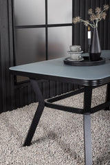Virya Outdoor - Esstisch rechteckig - schwarz/Mattglas - Outdoor - Esstische (rechteckig) - ALVAHOME